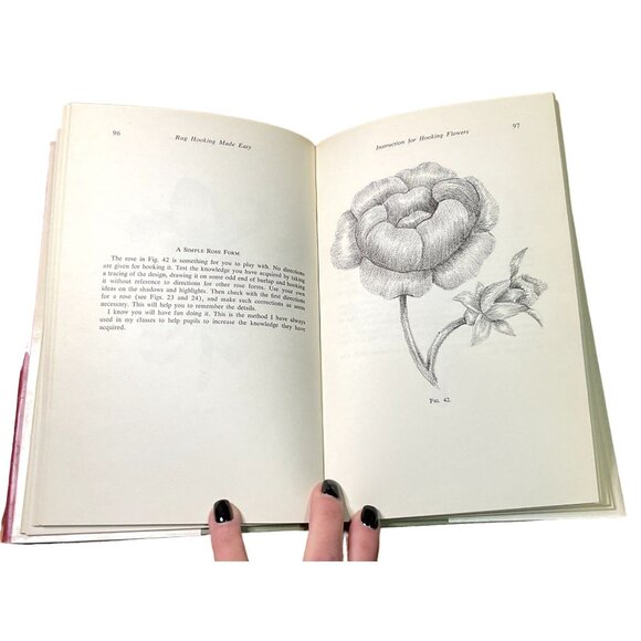 VTG RUG HOOKING MADE EASY BOOK 1955 CHARLOTTE KIM BALL STRATTON SIGNED ILLUST - Picture 6 of 8